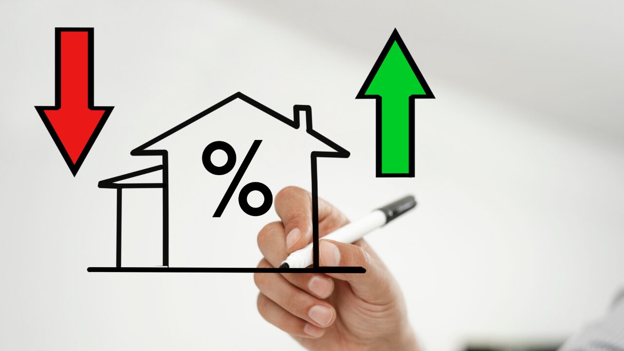 Visual representation of fluctuating mortgage rates, highlighting Yellow Brick Road's expertise in home loans for borrowers.