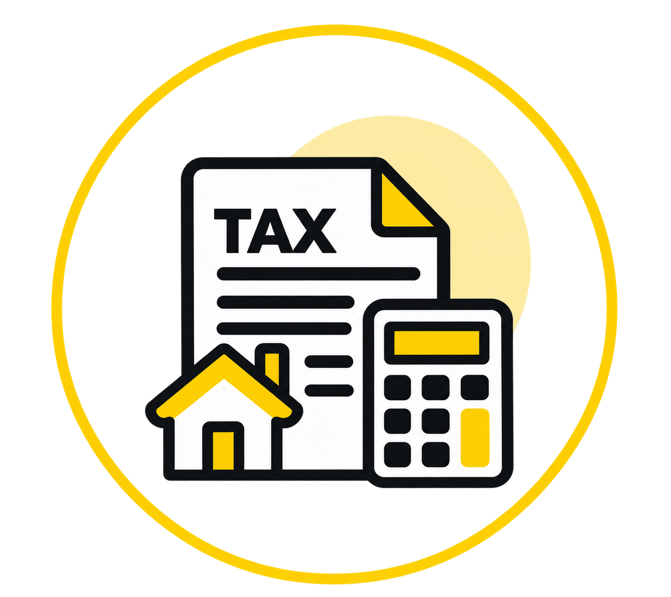 Tax documents and a calculator symbolize Yellow Brick Road Home Loans' financial guidance for mortgage solutions.